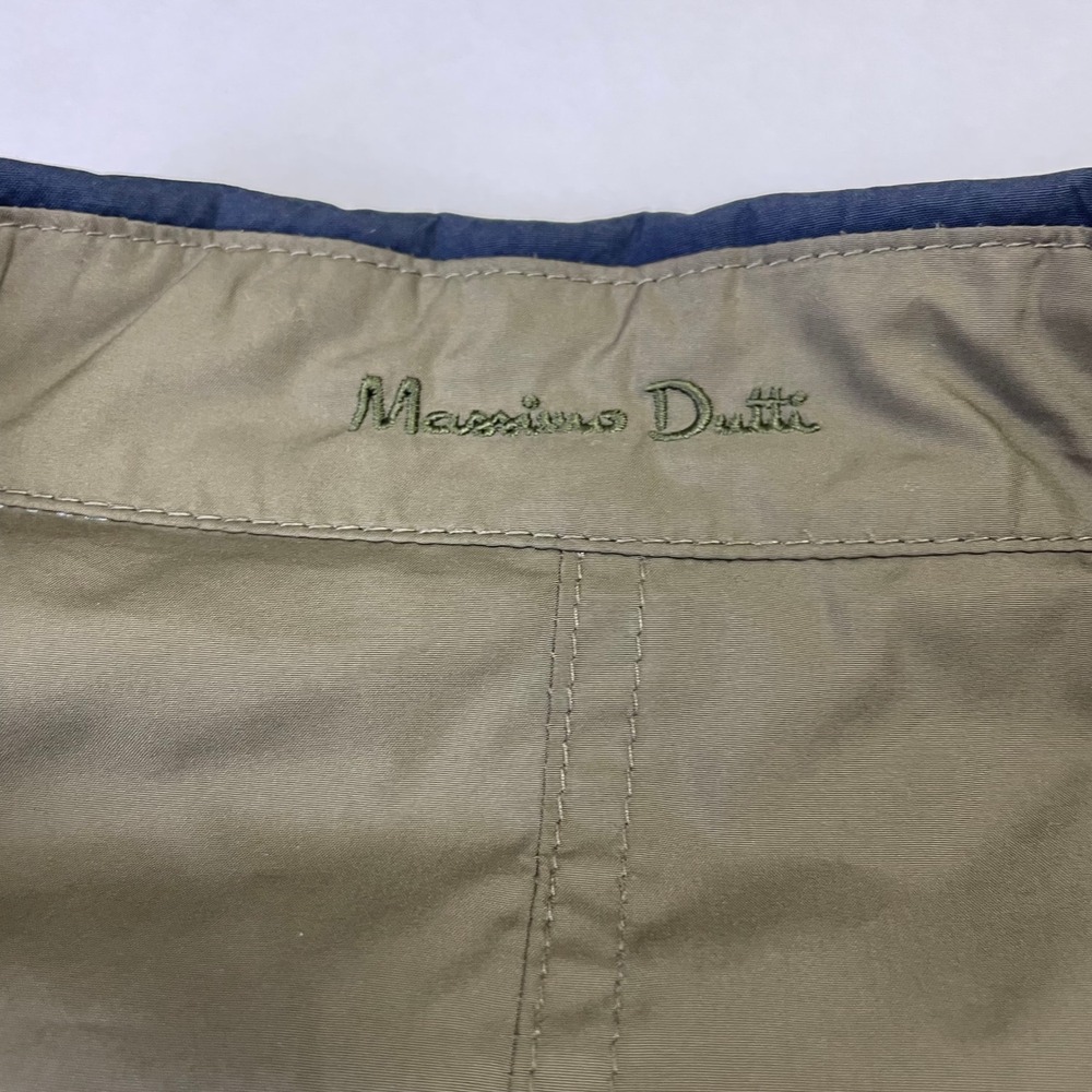 Massimo Dutti Reversible Car Coat Mens XXL Navy Blue Olive Green Jacket - Picture 8 of 16